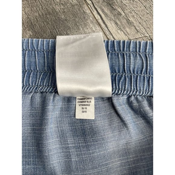 Banana Republic Shorts Womens‎ XS Blue Soft Lyocell Casual Elastic Waist Pockets - Picture 10 of 10